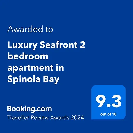 Exquisite 2-bedroom Seafront In Spinola Bay *